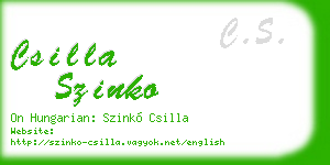 csilla szinko business card